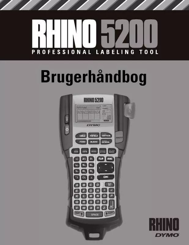 Mode d'emploi DYMO RHINO 5200