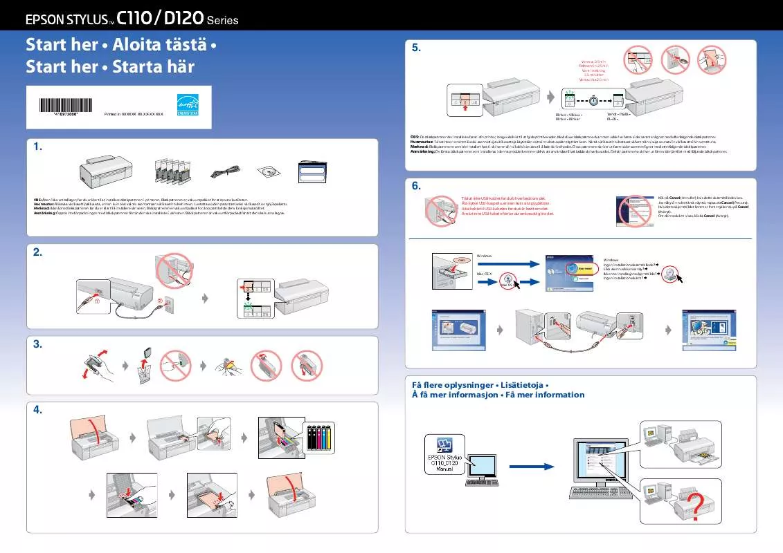 Mode d'emploi EPSON STYLUS C110