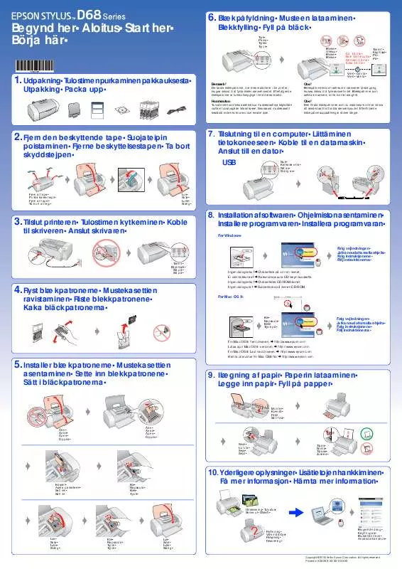 Mode d'emploi EPSON STYLUS D68