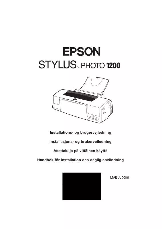 Mode d'emploi EPSON STYLUS PHOTO 1200