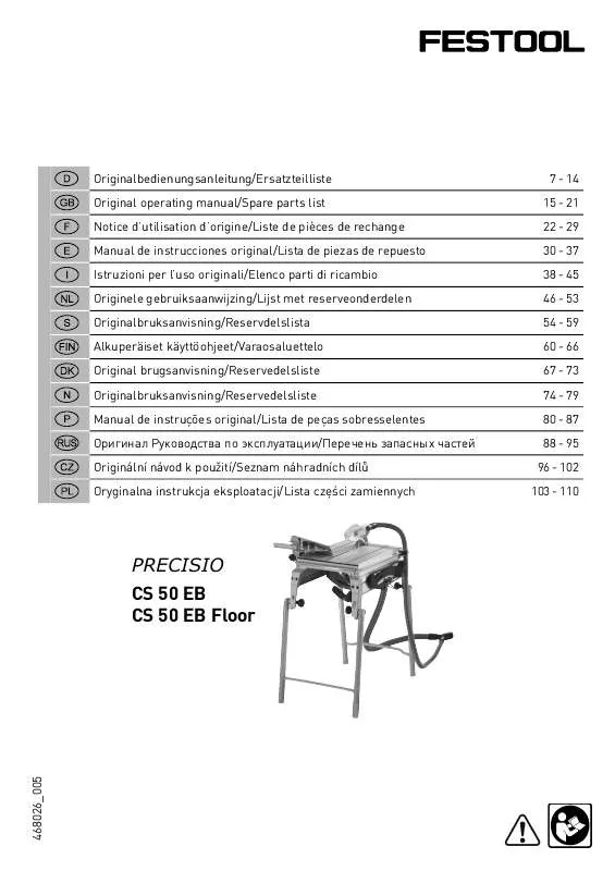 Mode d'emploi FESTOOL CS 50 EB FLOOR