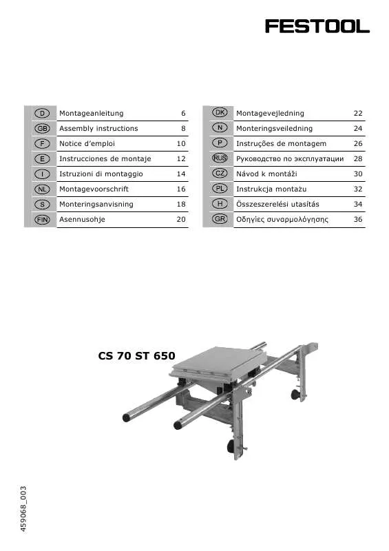 Mode d'emploi FESTOOL CS 70 ST 650