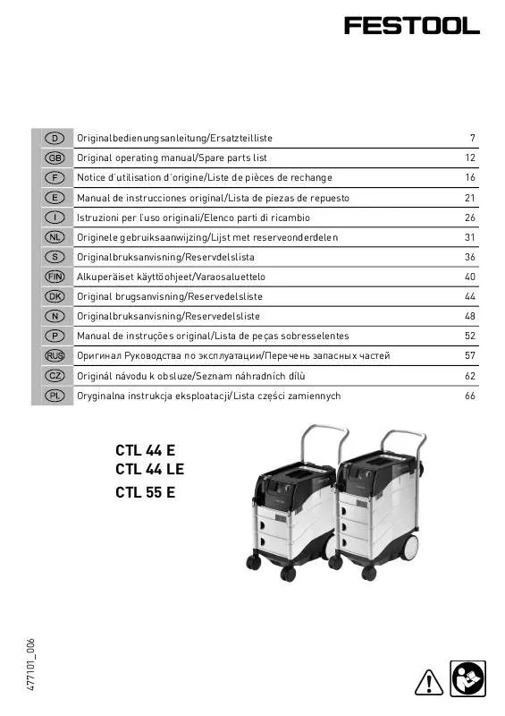 Mode d'emploi FESTOOL CTL44E