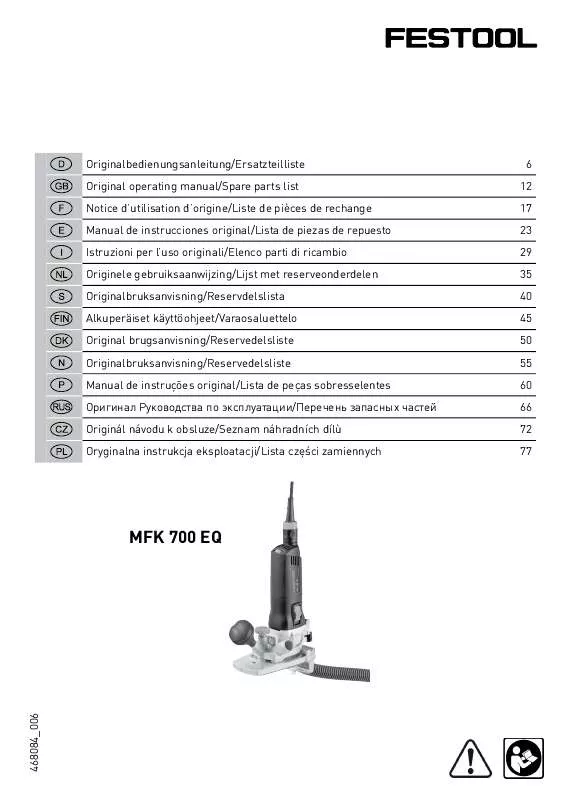 Mode d'emploi FESTOOL MFK 700 EQ