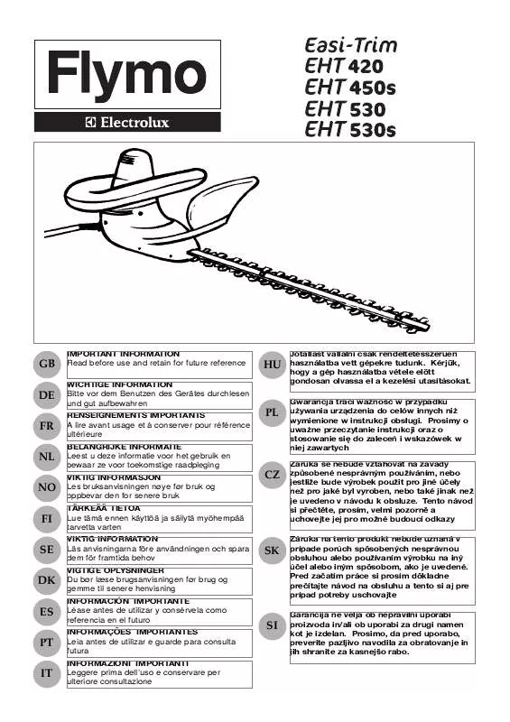 Mode d'emploi FLYMO EHT420