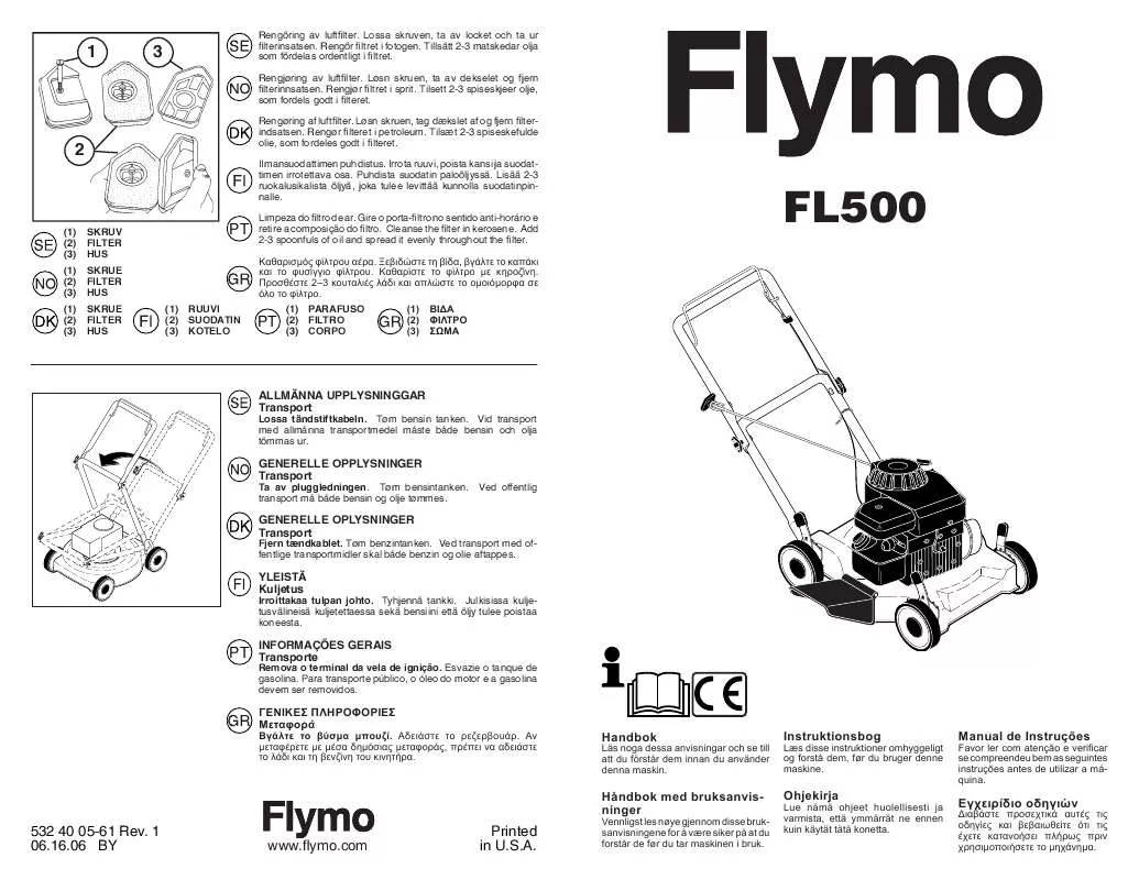 Mode d'emploi FLYMO FL500