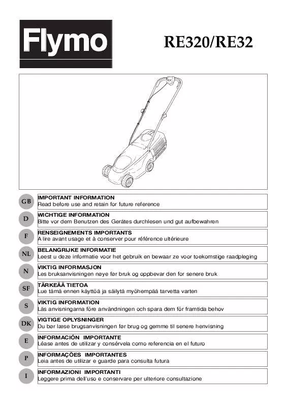 Mode d'emploi FLYMO RE32