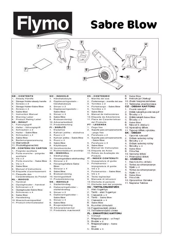 Mode d'emploi FLYMO SABRE BLOW