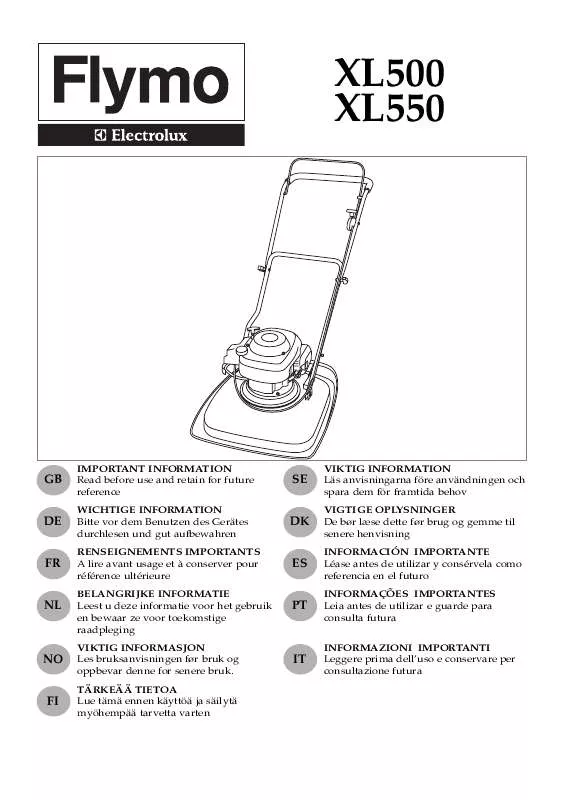 Mode d'emploi FLYMO XL500