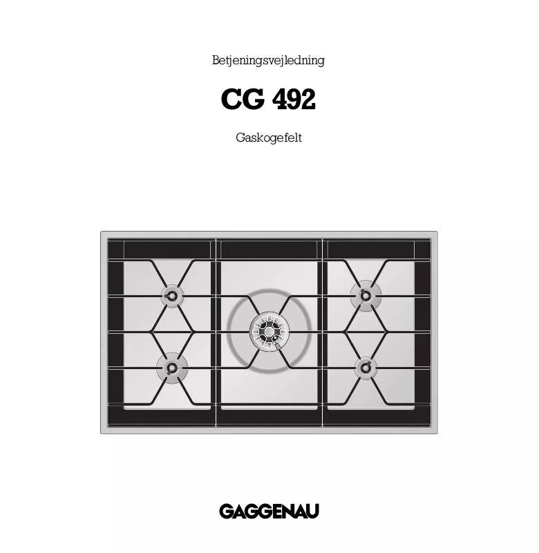 Mode d'emploi GAGGENAU CG492110F