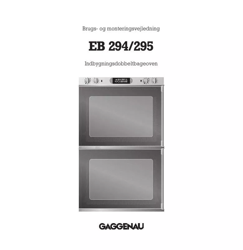 Mode d'emploi GAGGENAU EB295111