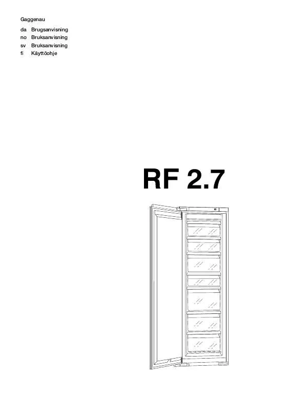 Mode d'emploi GAGGENAU RF287202