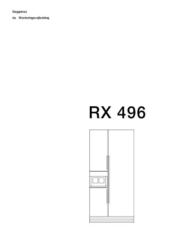 Mode d'emploi GAGGENAU RX496290