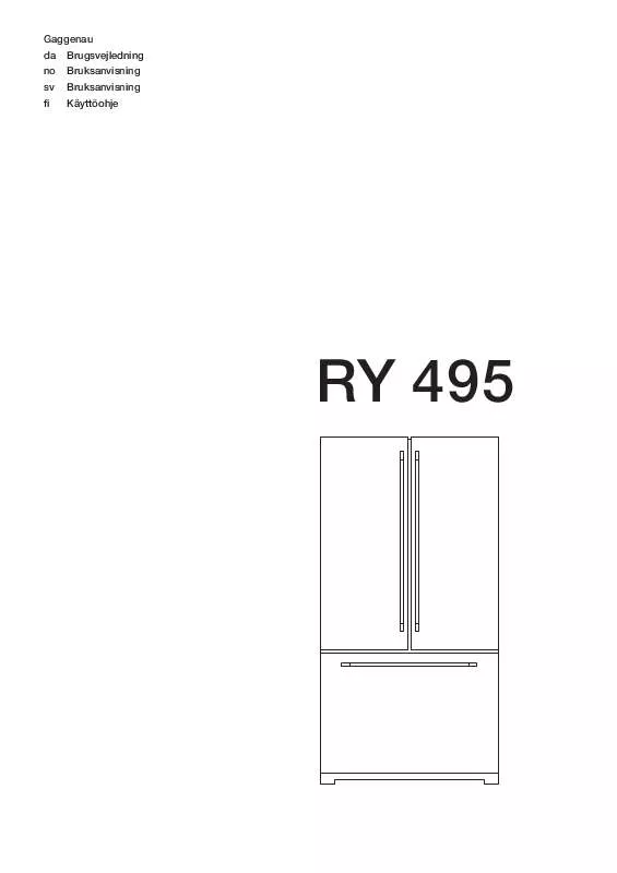 Mode d'emploi GAGGENAU RY495300