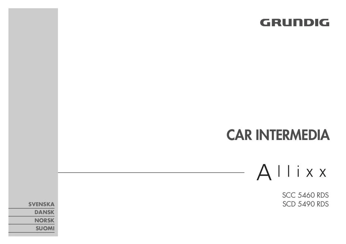 Mode d'emploi GRUNDIG ALLIXX SCD5490 RDS