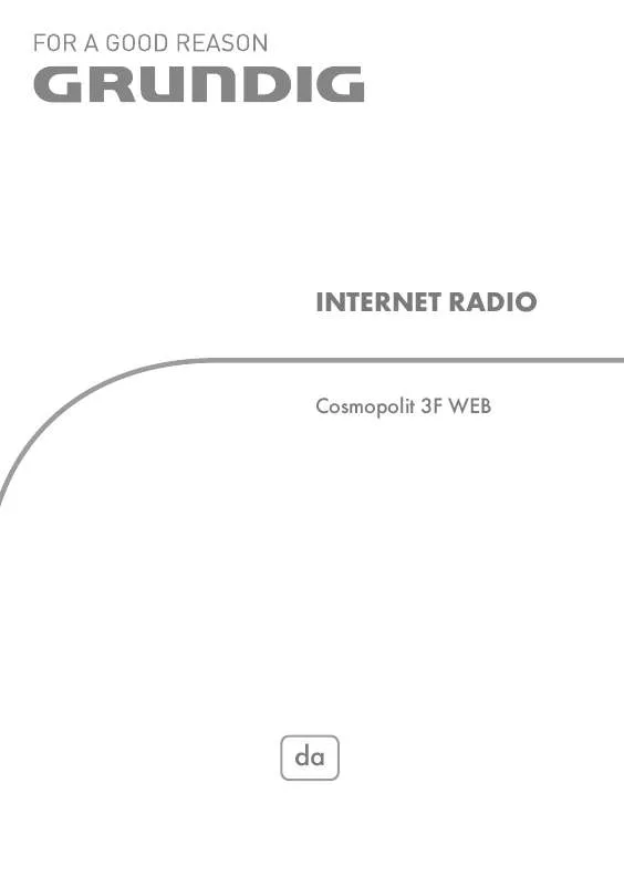 Mode d'emploi GRUNDIG COSMOPOLIT 3F WEB