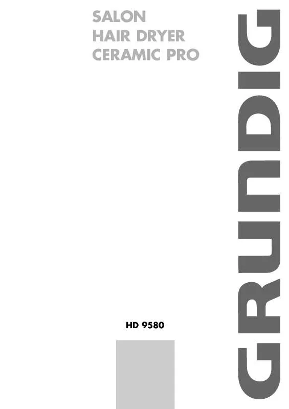 Mode d'emploi GRUNDIG HD 9580 HAARTROCKNER 2200W