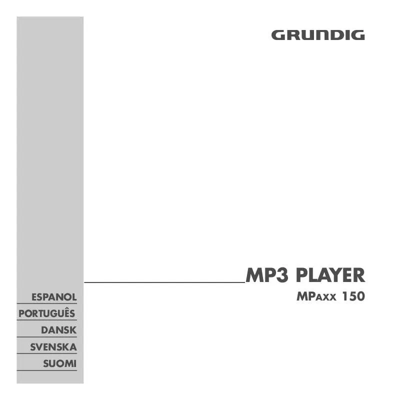 Mode d'emploi GRUNDIG MP 150