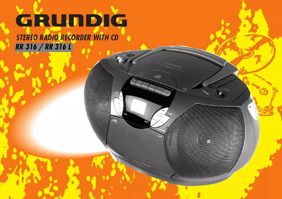 Mode d'emploi GRUNDIG RR 316