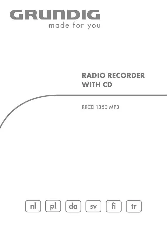 Mode d'emploi GRUNDIG RRCD 1350 MP3