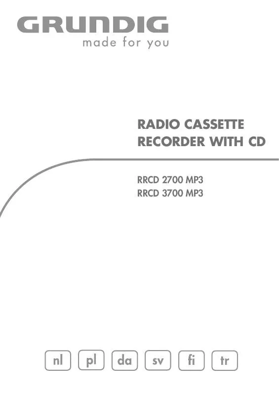 Mode d'emploi GRUNDIG RRCD 2700 MP3