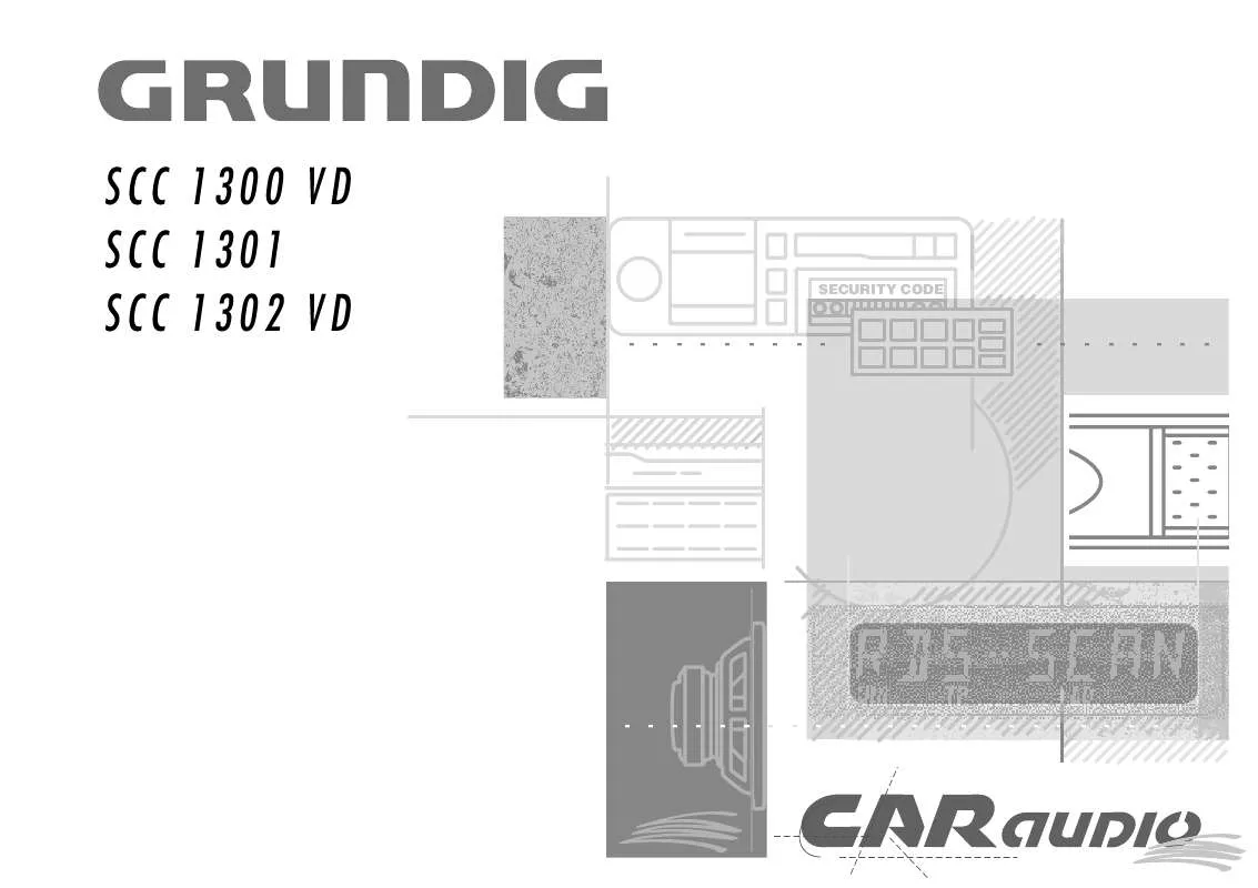 Mode d'emploi GRUNDIG SCC 1300 VD