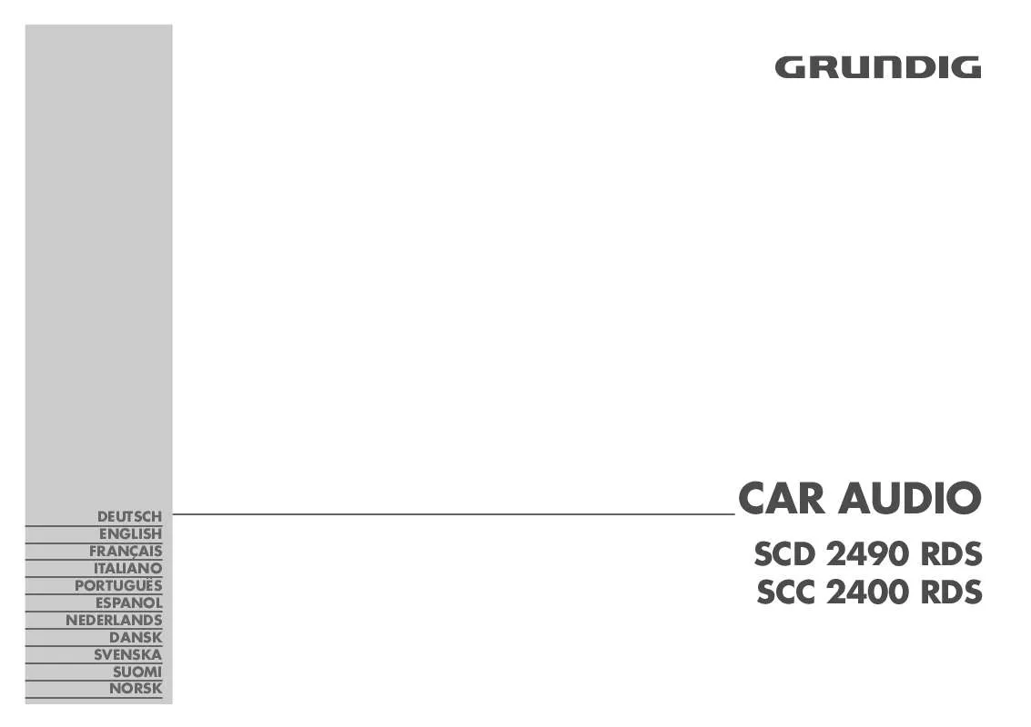 Mode d'emploi GRUNDIG SCD 2490 RDS A