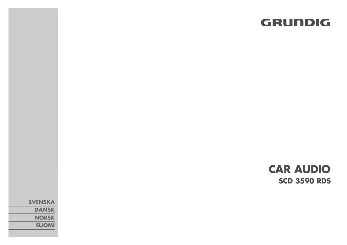 Mode d'emploi GRUNDIG SCD 3590 RDS