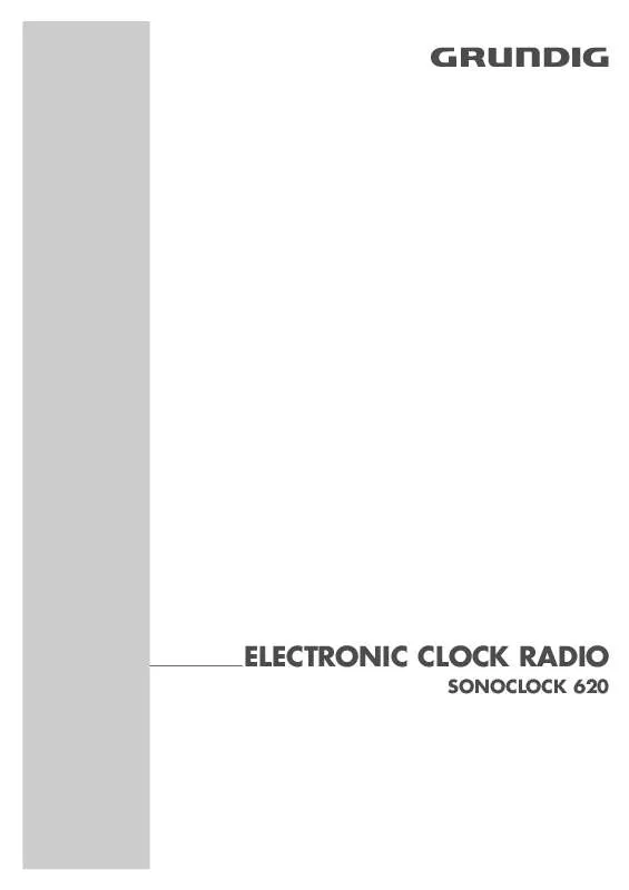 Mode d'emploi GRUNDIG SONOCLOCK 620