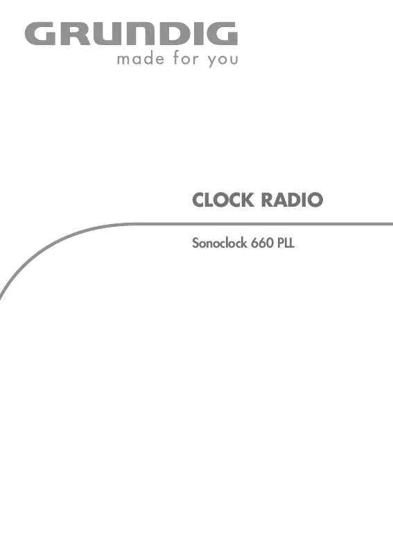 Mode d'emploi GRUNDIG SONOCLOCK 660 PLL