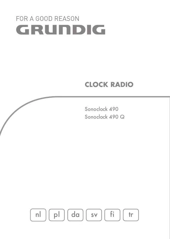 Mode d'emploi GRUNDIG SONOCLOCK 490