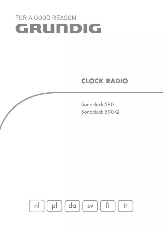 Mode d'emploi GRUNDIG SONOCLOCK 590