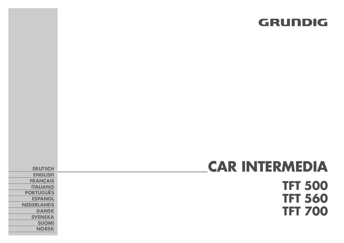 Mode d'emploi GRUNDIG TFT500