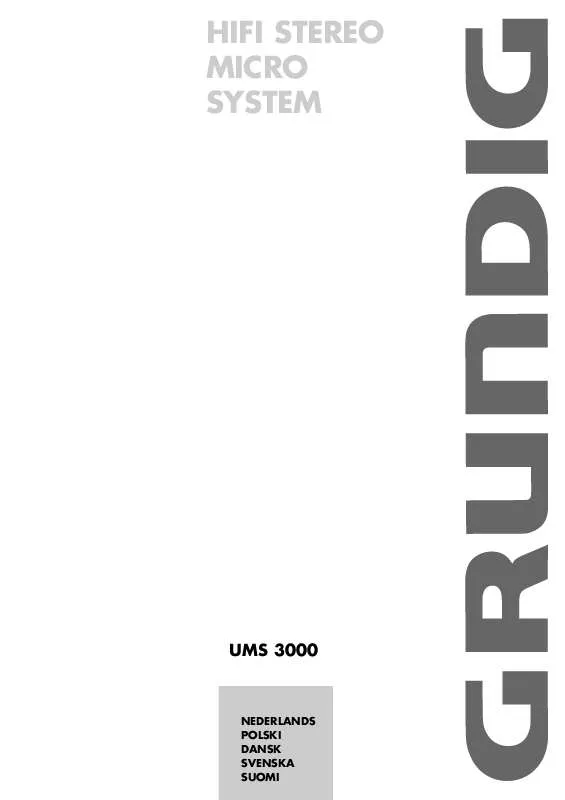 Mode d'emploi GRUNDIG UMS 3000