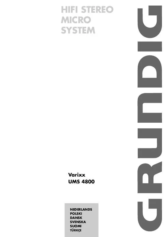 Mode d'emploi GRUNDIG VARIXX UMS 4800