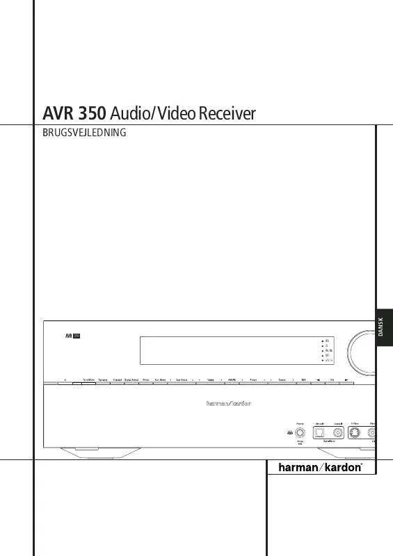 Mode d'emploi HARMAN KARDON AVR 350