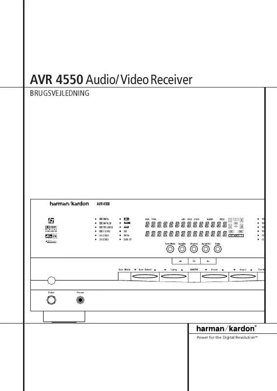 Mode d'emploi HARMAN KARDON AVR 4550