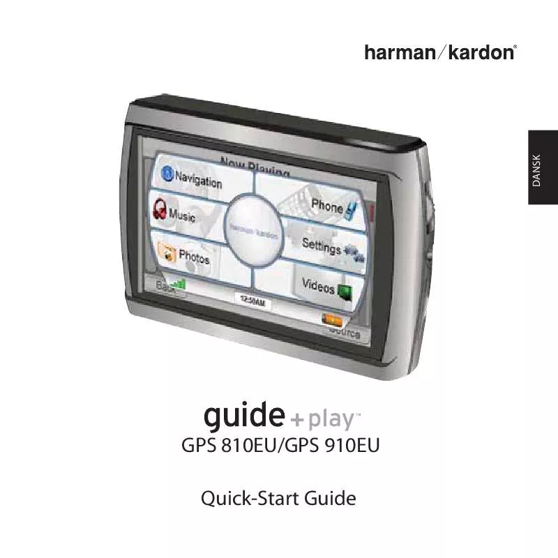 Mode d'emploi HARMAN KARDON GPS-810 [GPS-810EU]