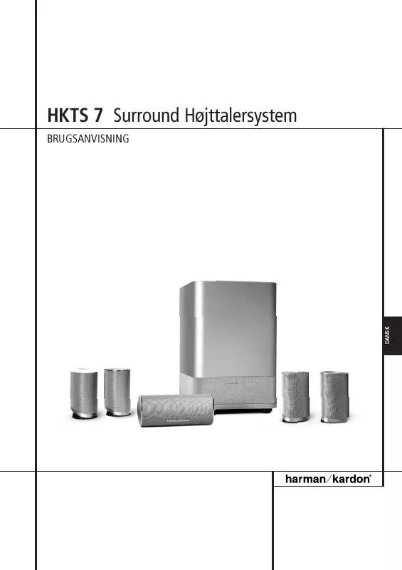 Mode d'emploi HARMAN KARDON HKTS 7