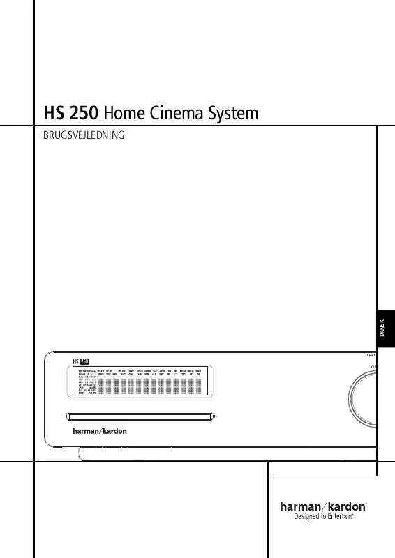 Mode d'emploi HARMAN KARDON HS 250