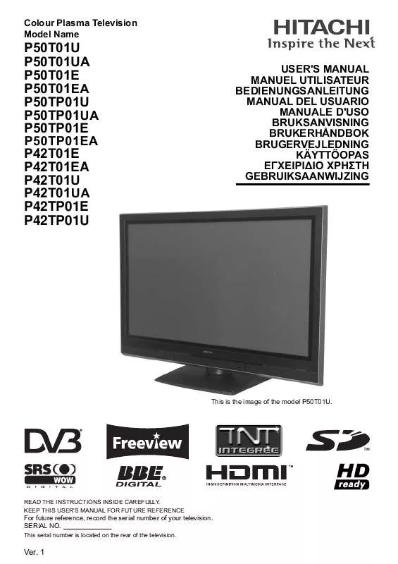 Mode d'emploi HITACHI P50TP01U