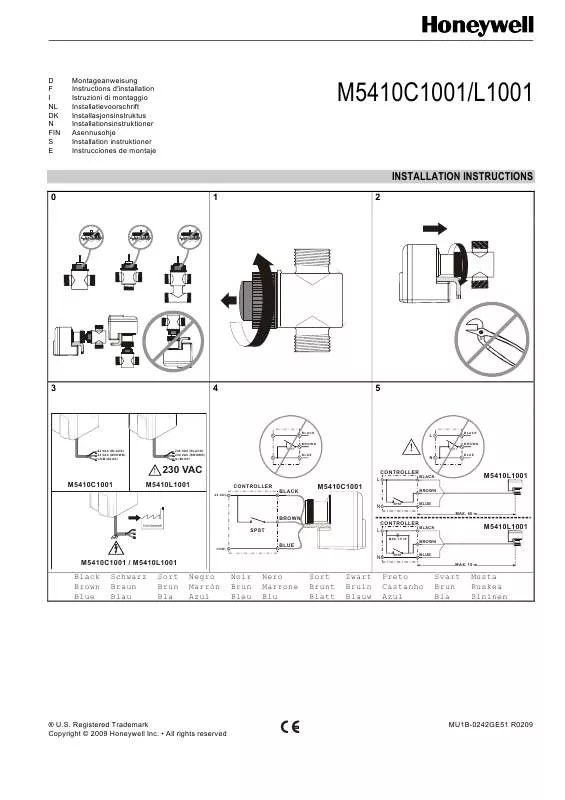 Mode d'emploi HONEYWELL M5410L1001