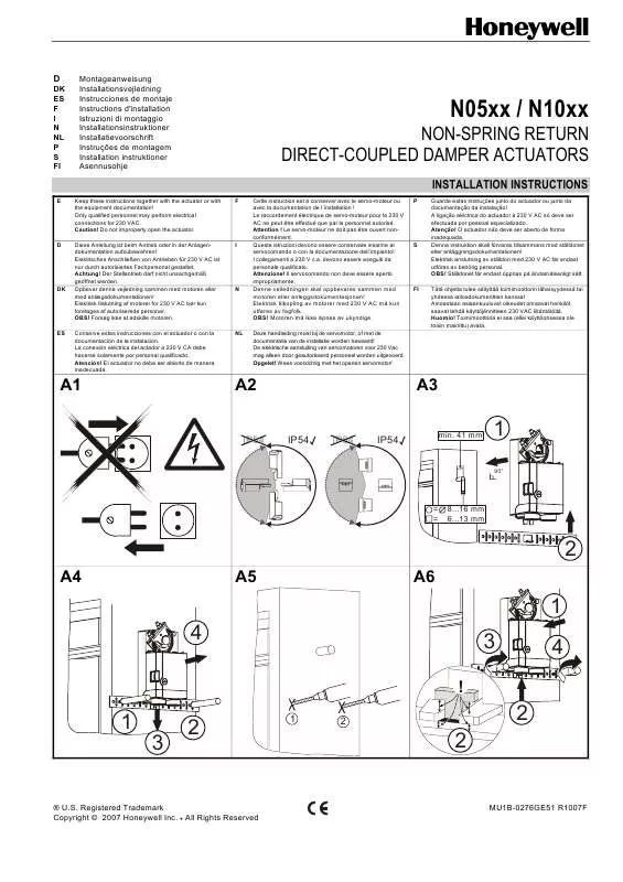 Mode d'emploi HONEYWELL N10XX