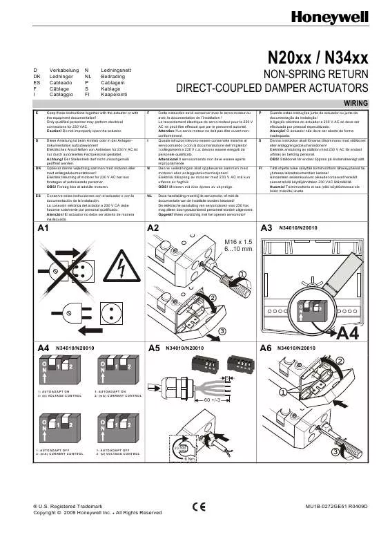 Mode d'emploi HONEYWELL N20XX