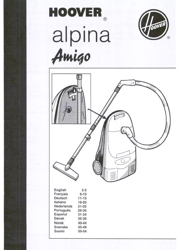 Mode d'emploi HOOVER ALPINA AMIGO