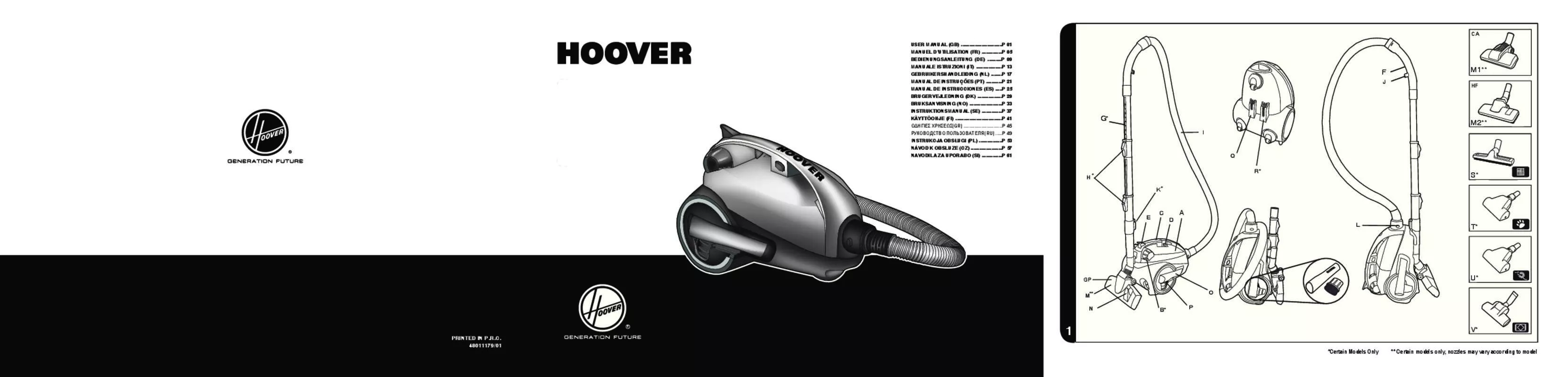 Mode d'emploi HOOVER FREESPACE EVO FV70-FV50