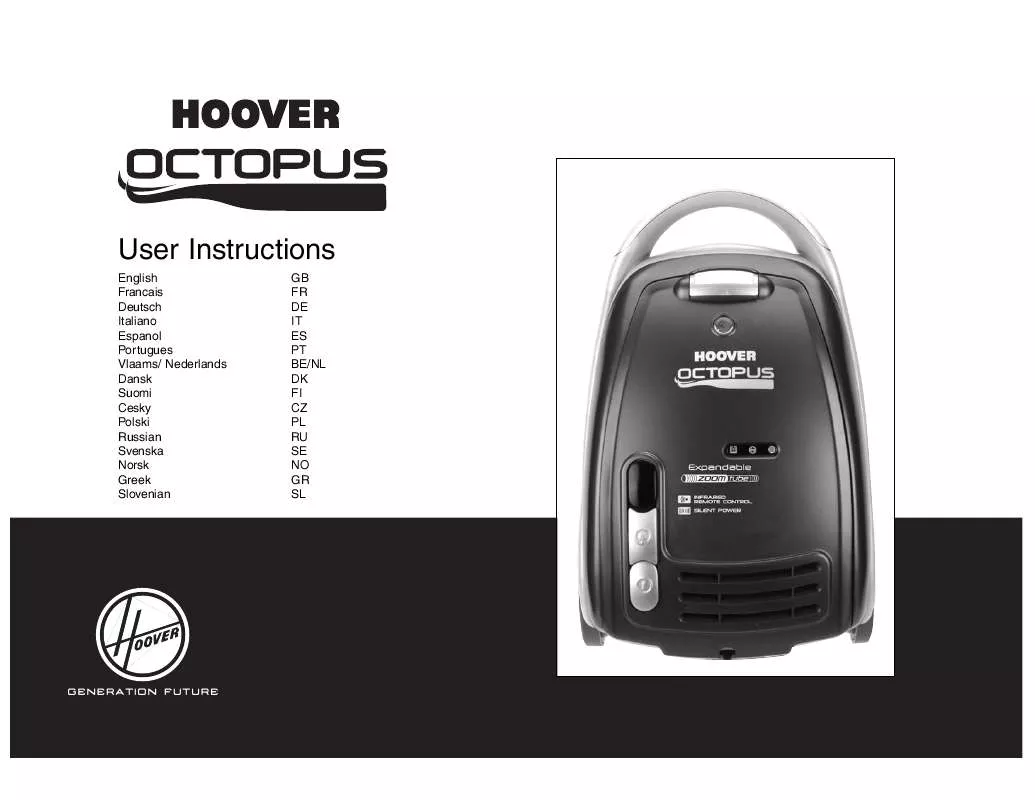 Mode d'emploi HOOVER OCTOPUS