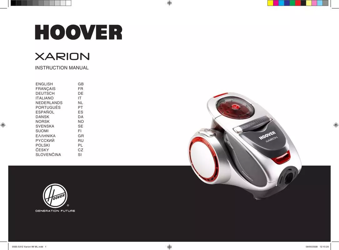 Mode d'emploi HOOVER XARION