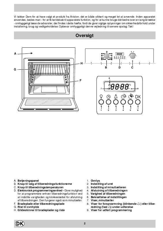 Mode d'emploi HOTPOINT FO 87 C.2/E IX