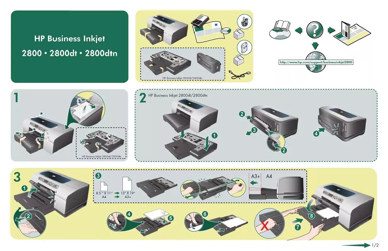 Mode d'emploi HP BUSINESS INKJET 2800